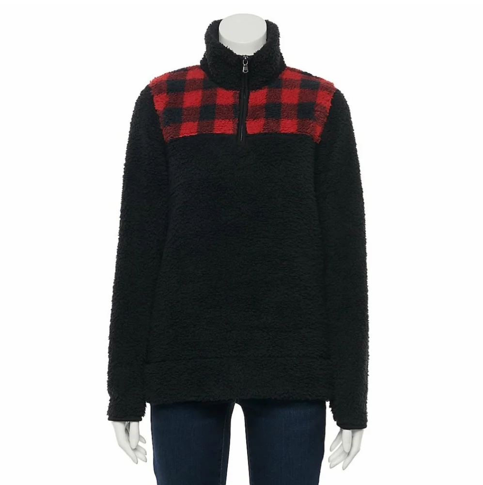 Sonoma Goods For Life Super Soft Sherpa Quarter-Zip Top NWT_12